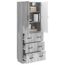 vidaXL Skapsett 2 pcs Grå Sonoma 66 x 34,5 x 87 cm Konstruert tre