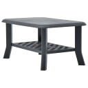 vidaXL Salongbord antrasitt 90x60x46 cm plast