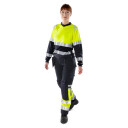 Fristads T-Shirt Dam Flam Kl 1 7108 Tfl Varselgul/marinblå Xl
