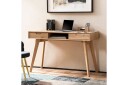 Skrivebord Wohnling Eiketre stil 120 cm med 2 skuffer oppbevaringsplass moderne -