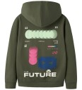 Name It Nkmnigo Ls Nreg Sweat Wh Bru Box   Khaki green   134 140