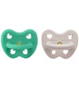 Hevea Smokker 3–36 Md. 2-pack Naturgummi Green/Soft Pebb Hevea 3-36 md Smokk Beige Grønn