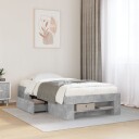  Sengeramme betonggrå 100x200 cm konstruert tre 8721102854927