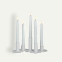 Watt & Veke Lykke Kombinerbar Lysestake med 5 LED-lys Hvit