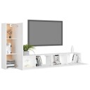 vidaXL TV-benksett 3 deler hvit sponplate