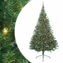  Kunstig Forhåndsopplyst Juletre med 300 LED grønn 210 cm PVC