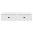  Vegghylle med skuffer hvit 80x31x17 cm konstruert tre 8721158649812