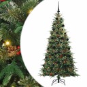  Kunstig sammensatt juletre med 300 LED grønn 210 cm PE og PVC