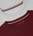 Tommy Hilfiger T skjorte   2 pack   Light Gry Heather/Burgundy R   Tommy Hilfiger   4 5 år (104 110)   T skjorte Bordeaux Grå