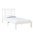 vidaXL Sengeramme hvit heltre 75x190 cm 2FT6 Small Single