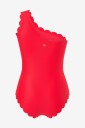 KAANDA Beach life   Badedrakt New Venus Scallop Over One Shoulder Onepiece   Rød