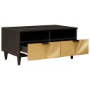 vidaXL Kaffebord Svart og Gull 80 x 54 x 40 cm heltre mango