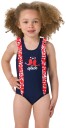 Speedo Spashmaster Frill Badedrakt Navy/Red 86