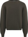 Weekday Regular Knitted Cotton Sweater   DARK MOLE   M