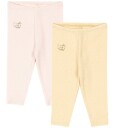 Fanga Fontana Bukser Bello 2 pack Banana Crepe/Kreolsk Ros Fanga Fontana 1 år 80 Bukser bomull Gul Rosa