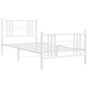  Sengeramme i metall med hode- og fotgavl hvit 90x200 cm 8721012373488