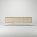 Vogue Mediabenk med Ben 180 cm White Pigmented Oak / Hvit