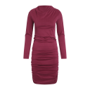 Clio Dress Burgundy XS Gathered short dress