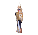 Vondels Glassornament skijente gull 13 cm