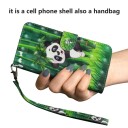 Trolsk Lommebokdeksel Grønn Panda (iPhone 11 Pro)