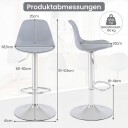Justerbare 360 graders svingbare barkrakker grått kunstskinn