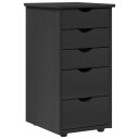 vidaXL Kabinett Grå 34 x 39 x 61,5 cm Massiv furu