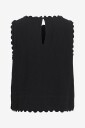 Vila   Bluse viMindy O neck S/L Scallop   Svart