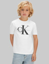 Calvin Klein Ck Mono Logo Ss T Shirt White 140