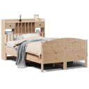  Seng med bokhylle uten madrass 135x190 cm heltre furu 8721158619396