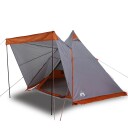  Familietelt tipi for 6 personer grå og oransje vanntett
