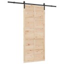 vidaXL Skyvedør Naturlig 90 x 208 cm Heltre furu