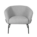Lenestol HOME4YOU Micky 120x40xh75 cm, melamin med eikebark - Lysegrå