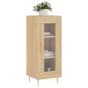 vidaXL Skjenk sonoma eik 34,5x34x90 cm konstruert tre