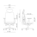 Kontorstol HOME4YOU Tune Rosa/svart - rosa/svart