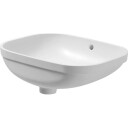 D kode servant for undermontering 56 cm uten kranhull med overløp Hvit