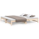 vidaXL Uttrekkbar dagseng 2x(80x200) cm heltre furu