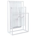 vidaXL Frittstående håndklestativ hvit 48x24x79 cm jern
