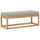 vidaXL Utendørs Krakk Benk Hvit 115 x 43 x 45 cm Solid akasietre