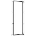 Vedstativ matt svart 110x28x312 cm stål