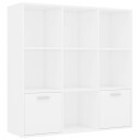 vidaXL Bokhylle hvit 98x30x98 cm sponplate