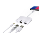 MicroConnect Lightning HUB   Lightning til RJ45 med USB & Lightning port 1 Stykk SEN W125648613 Hvit