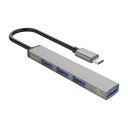 Orico AH 13 USB C hub dokkingstasjon 1x USB A 3.0 + 3x USB A 2.0 grå