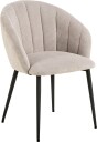 Daniella spisestuestoler med armlene stoff beige.