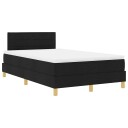  Box Spring Seng med madrass & LED Svart 120x190 cm Stoff