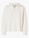 Selected Femme Bloomie Long Sleeve Knit Half Zip Hvit S