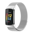 Milanese Loop-armbånd til Fitbit Charge 5 - Sølv