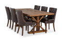 Bloomington Forlengningsbar Spisegruppe Yorkshire 200 cm med 6 Tuva Stol Natur|Brun