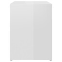 vidaXL Nattbord høyglans hvit 40x30x40 cm sponplate