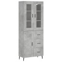  Highboard betonggrå 69,5x34x180 cm konstruert tre