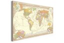 Tavle Cream World Map 90X60 Artgeist sp. z o. o.